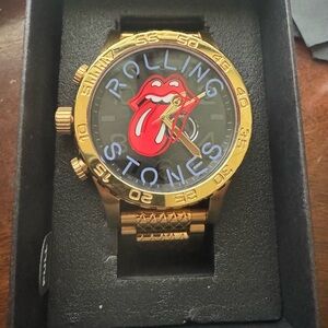 Gold Rolling Stones Watch